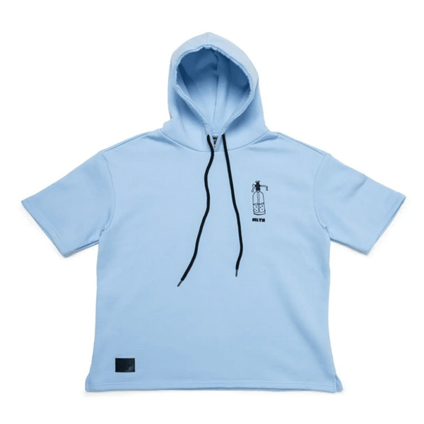 DeNekstBestDNB Bluza Hoodie Młyn Krótki Rękaw BlueBluza z kapturemMERCHIT