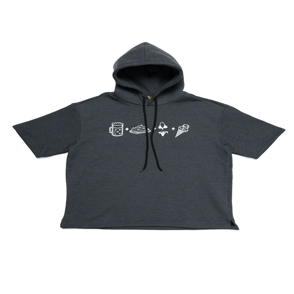 DNB Bluza Hoodie Młyn Krótki Rękaw Graphite