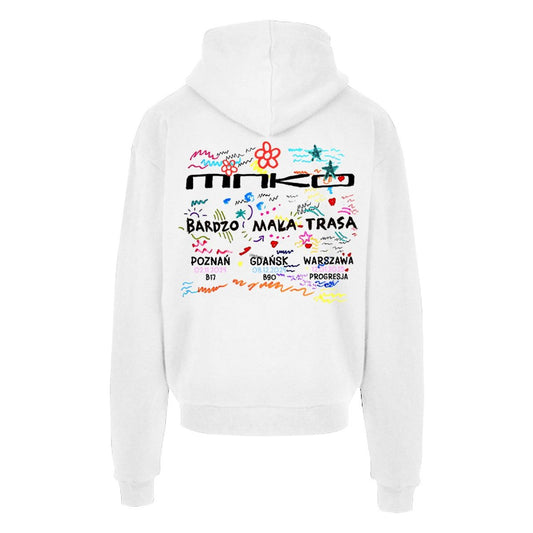 MakoBARDZO MAŁA TRASA (biała bluza)Bluza z kapturemMERCHIT