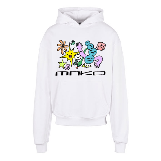 MakoBARDZO MAŁA TRASA (biała bluza)Bluza z kapturemMERCHIT