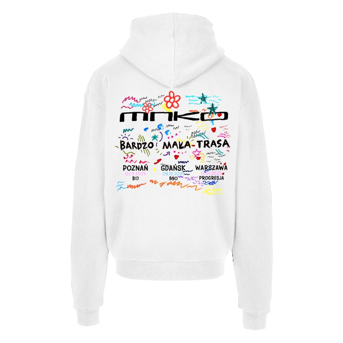 MakoBARDZO MAŁA TRASA (biała bluza)Bluza z kapturemMERCHIT