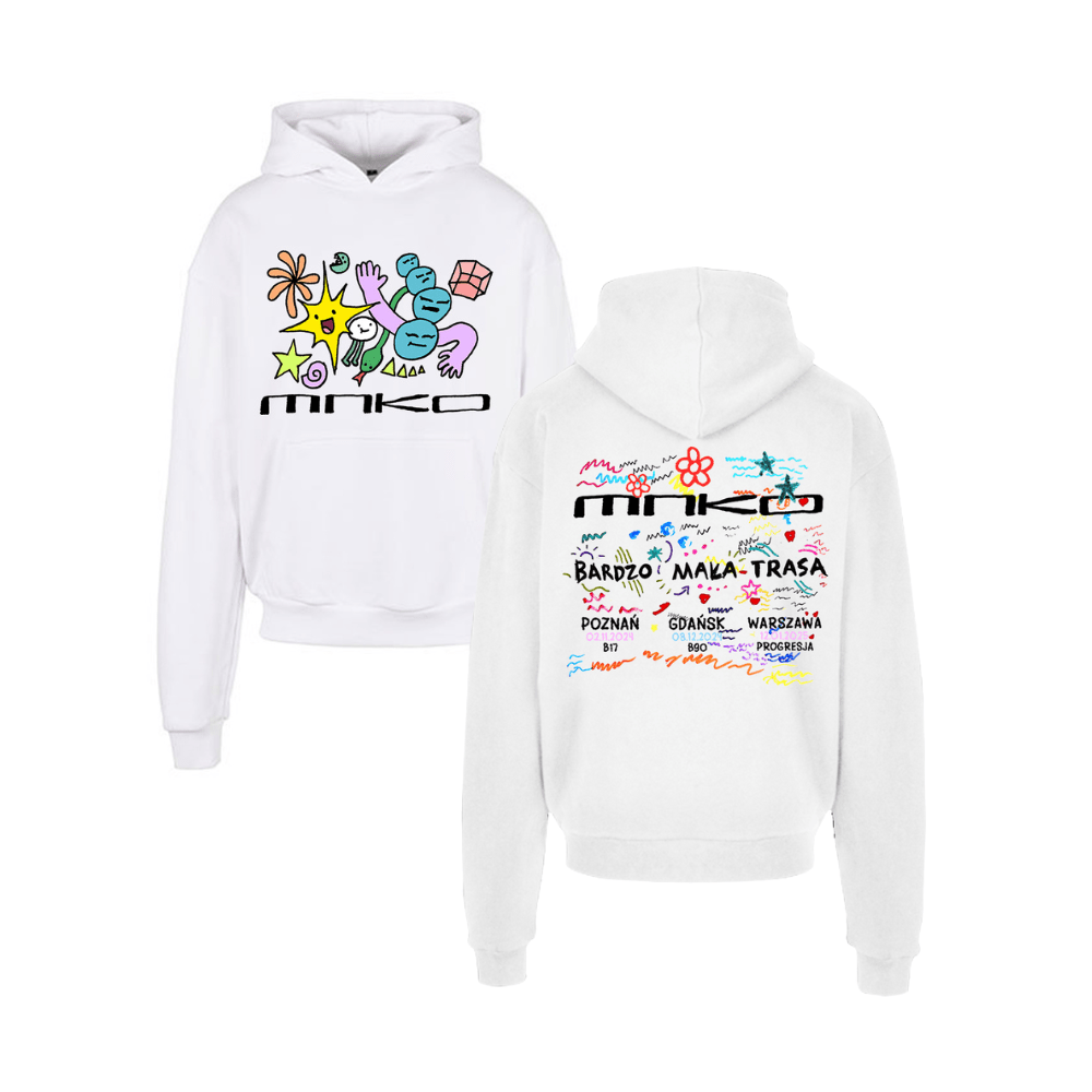 MakoBARDZO MAŁA TRASA (biała bluza)Bluza z kapturemMERCHIT