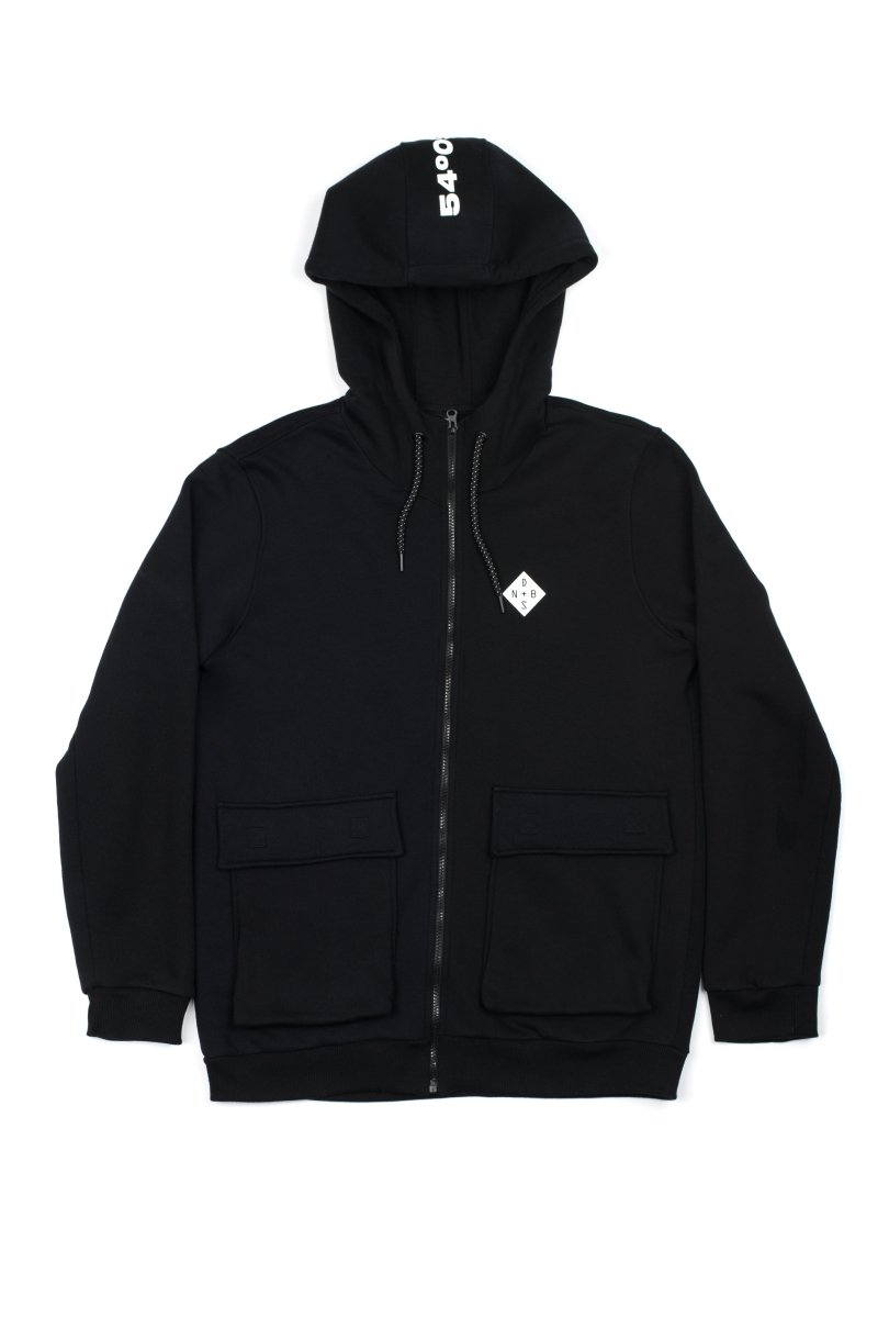 DeNekstBestDNB Romb Logo Hoodie [Czarna]Bluza z kapturemMERCHIT