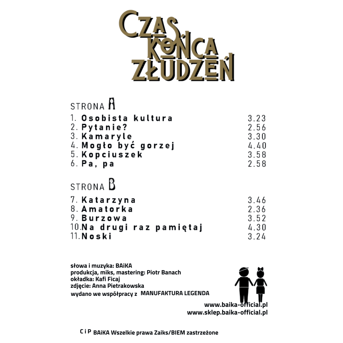 BAiKACzas końca złudzeń (kaseta)KASETAMERCHIT