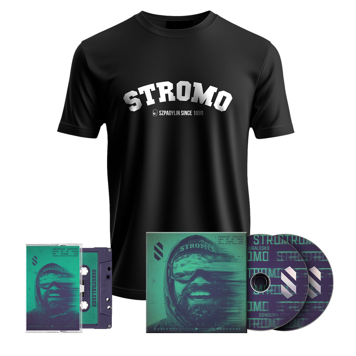 DonguraleskoSTROMO PAK (CD PREORDER + KASETA + KOSZULKA SZPADYLIN SINCE 1980)PAKIETMERCHIT
