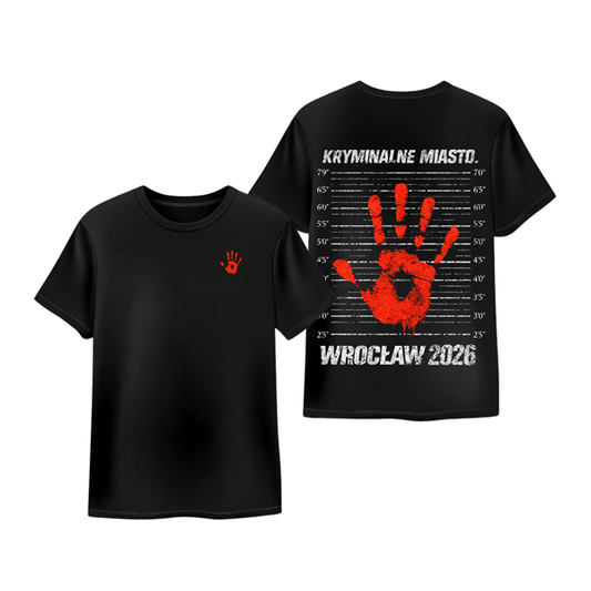 KRYMINALNE MIASTOKryminalne Miasto 2026 Wrocław (koszulka z logo)T-ShirtyMERCHIT