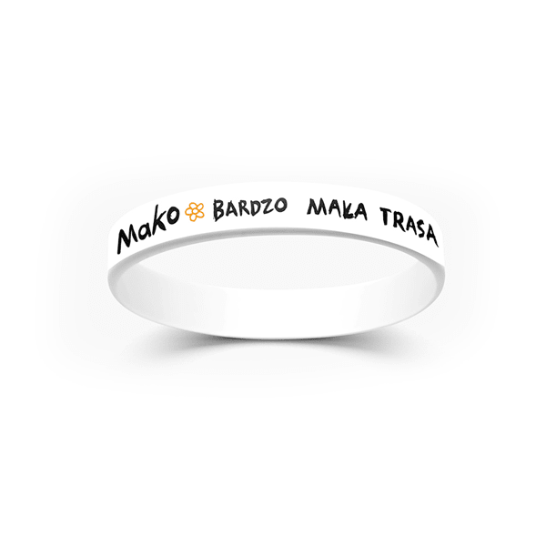 MakoBARDZO MAŁA TRASA (biała opaska silikonowa)Opaska silikonowaMERCHIT