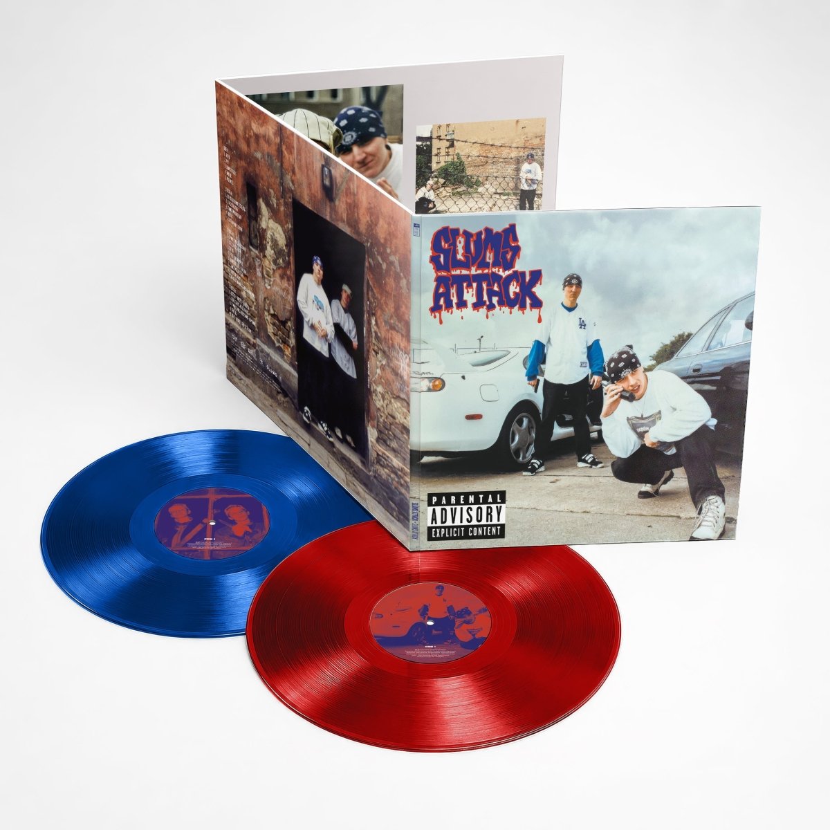 Slums AttackSlums Attack Slums Attack [2026 Remastered] 2LP GATEFOLD RED & BLUECDMERCHIT